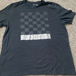 Express Black Checkered Graphic Tee